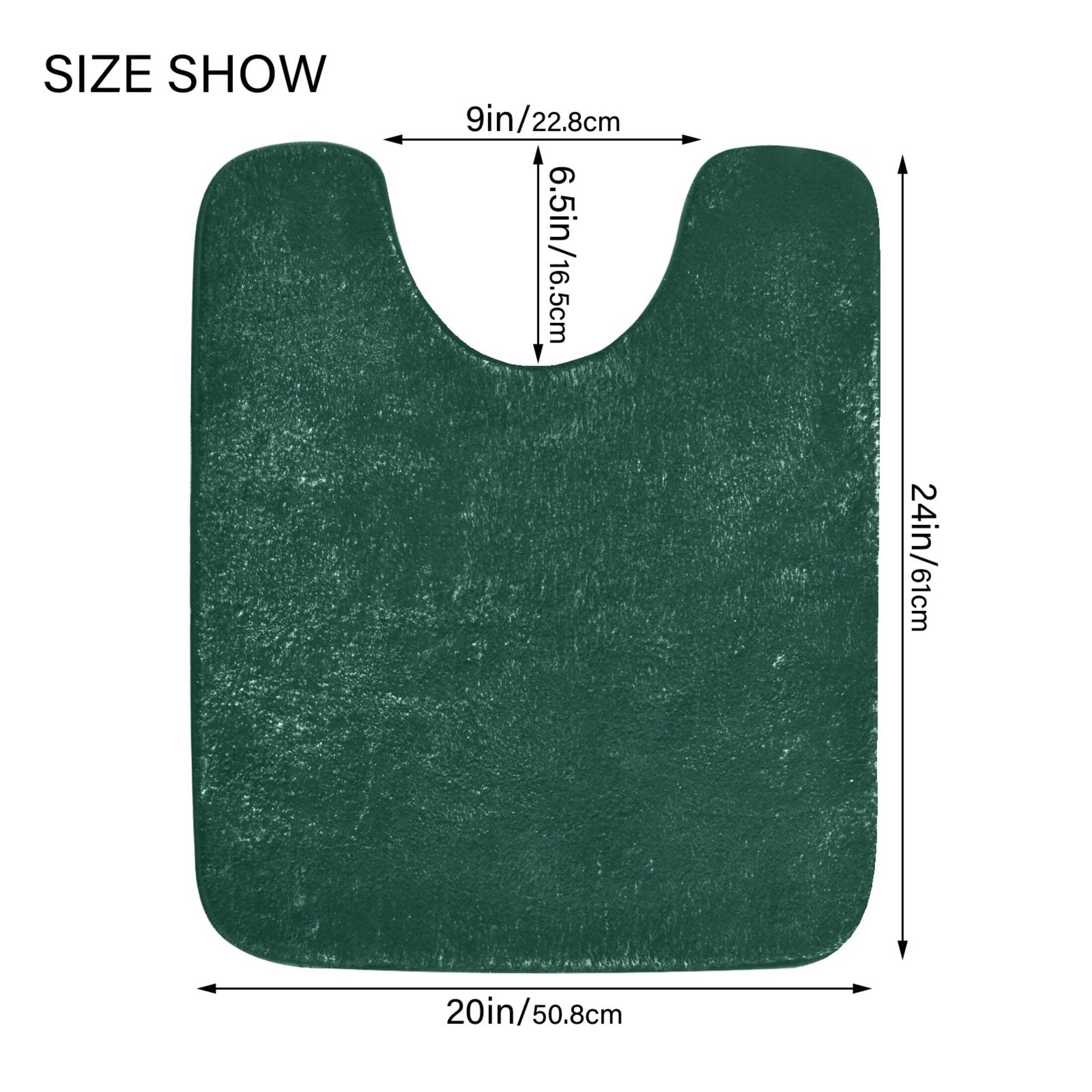Ryvnso Dark Green Paint Bathroom Shaggy Rugs Toilet Mat Soft Contour Rug