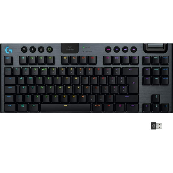 Restored Logitech - G915 LIGHTSPEED TKL Wireless Mechanical GL Linear Switch Gaming Keyboard (Refurbished)