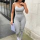 thumbnail image 1 of Monos De Mujer Bodycon Rompers Backless Mujeres Sexy Jumpsuits Sport Yoga Playsuits (Gris S) Cgtredaw Para estrenar, 1 of 1