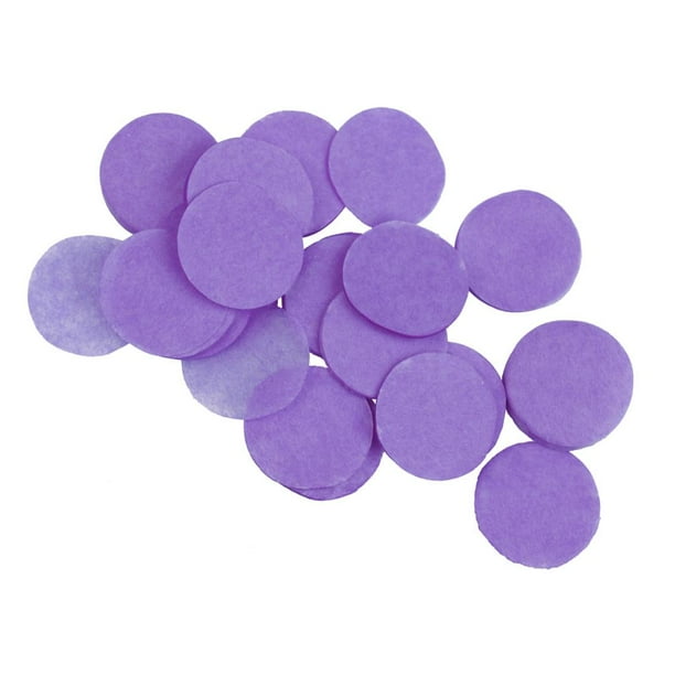 Papel de seda redondo multicolor de 10 g/2,5 cm para decoración de mesa de fiesta de cumpleaños Púrpura ligera