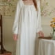 thumbnail image 4 of Gibobby Camisón de Lactancia y Maternidad para Mujer Día de San Valentín primavera y otoño estilo camisón algodón sexy estilo largo vintage francés holgado talla grande mate(Blanco,M), 4 of 5