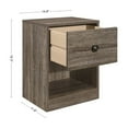 thumbnail image 2 of Home Design KD Night Stand with Drawer and Open Shelf, Gray, Easy assembly, 2 of 5
