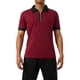 thumbnail image 2 of TRKIYQC - Polo para hombre con cremallera de un cuarto, casual, manga corta, cuello de solapa, color en contraste, tops ajustados TRKIYQC Moda，ocio, 2 of 9