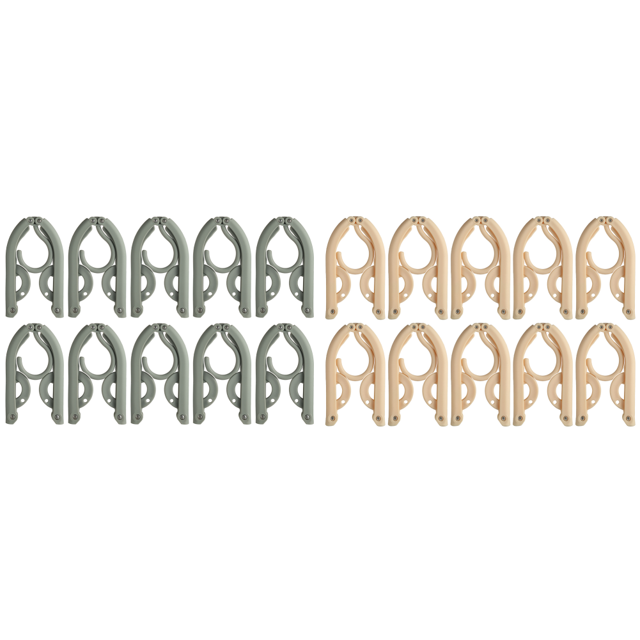 Culchas 10 PCS Perchas Ropa Plegables Portátiles para Viajar () Azul