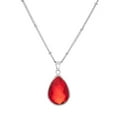 thumbnail image 5 of Silvertone September Sapphire Blue Birthstone Teardrop Necklace, 5 of 11