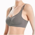 thumbnail image 2 of Nmnitkp Nursing Bras for Breastfeeding,Jelly Strip Lift Support Maternity Bra, Seamless Soft Wirefree Pregnancy,Antibacterial Fabric Nursing Bras Dark Gray,L, 2 of 3