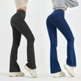 thumbnail image 6 of Women's Jeans Stylish Waistband Elastic Double Pocket Sports Yoga Fitness Jeans Pants Soft Cropped Jeans,Color:Dark Blue,Size:L, 6 of 6