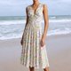 thumbnail image 2 of WILLBEST Vestidos Casuales para Mujer Fiesta Vestido Casual sin Mangas Largo Maxi Vestido con Detalle de Lazo para Vacaciones Diarias Primavera Verano Otoño Atuendo Grande​​, 2 of 4