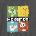 thumbnail image 2 of Boy's Pokemon Colorful Square Characters  Graphic Tee Charcoal Heather Small, 2 of 5