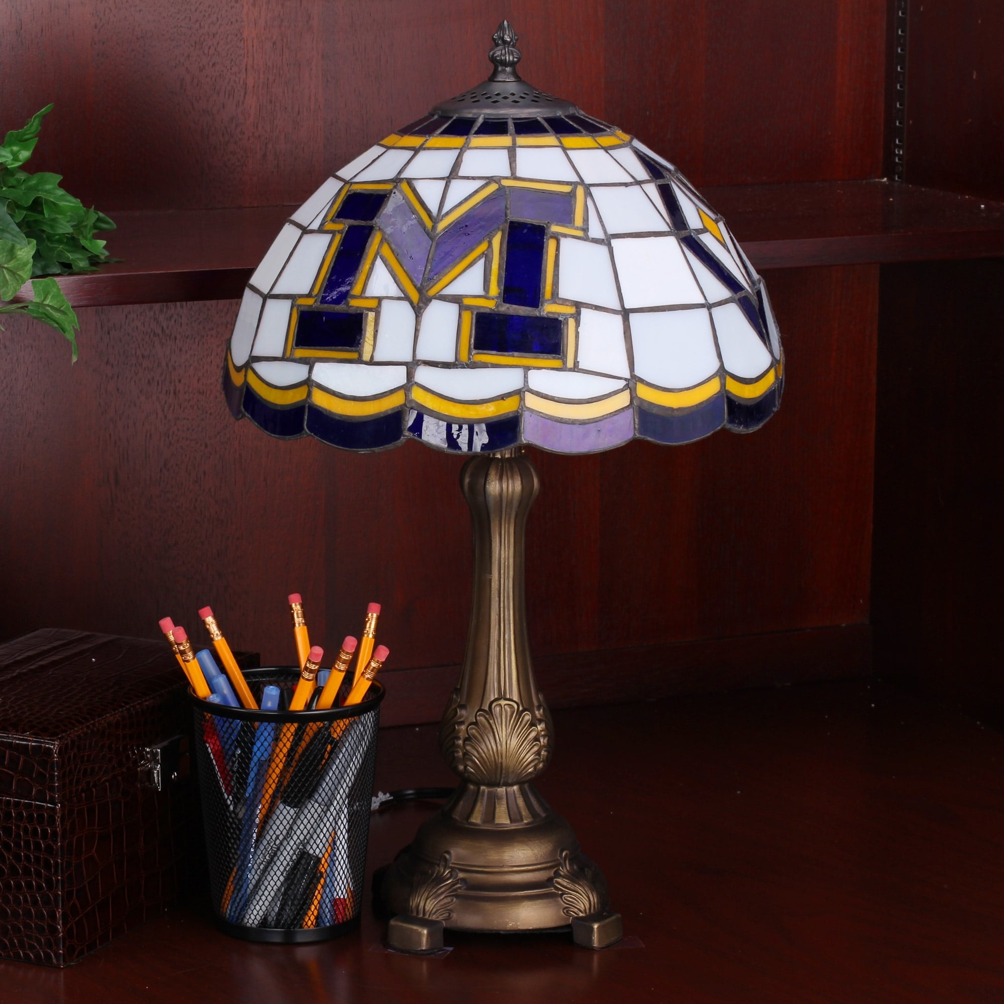 Memory Company Louisville Cardinals Stained Glass Table Lamp