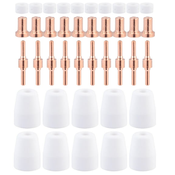 AntiGuyue Electrode Nozzles Cups Kit Plasma Cutting Copper Anti Corrosion Plasma Cutting 40 Pcs