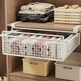 thumbnail image 5 of Hanging Cabinet Bin with Pullout Drawer Multifunctional Under Shelf Storage Basket for Bedroom, 5 of 8