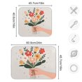 thumbnail image 4 of Yayeee Dish Drying Mat for Kitchen Counter 16"x18" Microfiber Absorbent Pad, Yellow Cute Flower, 4 of 7