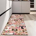 thumbnail image 4 of Boston Terrier Dogs with Pioneer Flower Kitchen Rug Mat,Kitchen Runner Rugs Non Skid Washable,Decorative Kitchen Floor Mats for Kitchen,Sink,Laundry,17"X47", 4 of 5