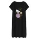 thumbnail image 4 of Vestido estampado de cuello redondo de manga corta de color sólido para mujer con bolsillos Vestido a media pierna Pompotops  ghjkhdj13278, 4 of 4