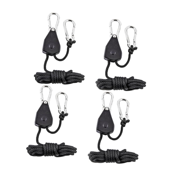 4 cuerdas de camping con polea de , tensor de suspensión de luz de , de , cuerdas de para carpas con dosel y