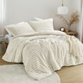 thumbnail image 2 of Regency Heights Twin/Twin XL Fluffy Ribbed Plush Comforter Set 2-Piece Bedding Set Ivory, 2 of 9