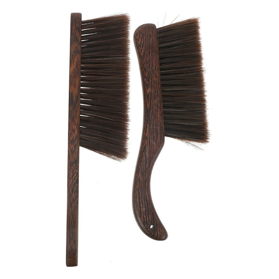 Masteelf 2pcs Cleaning Door Brush Wood Whisk Duster Brush Bed Cleaning Brush Duster With Handle