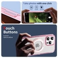 thumbnail image 5 of Decase Shockproof Clear Case with 360° Ring Stand Magnetic for iPhone 16 Pro Max,Anti-Fingerprint,Military Drop Protection,Compatible with Mag-Safe,Soft Edge Translucent Slim Phone Case,Pink, 5 of 10