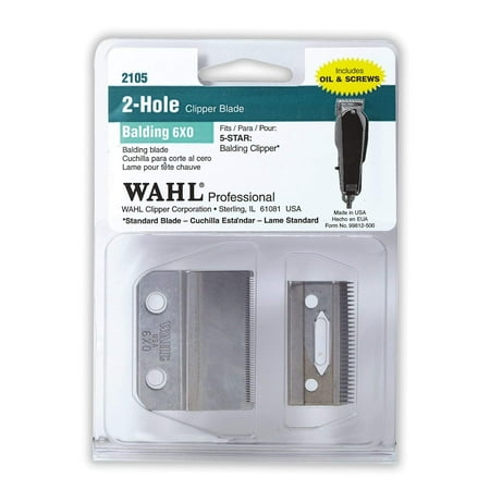 2 Hole Balding 6X0 Blade (Model: 2105), PROFESSIONAL PRECISION: From Wahl Professional'sWalmartmercial grade line of products, the Balding 6X0 Clipper Blade.., By Wahl (Best Wahl Balding Clippers Review)