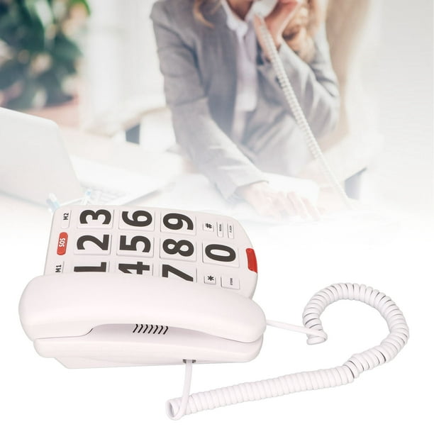 Big Button Phone For Seniors, Adjustable Lound Volume Corded Phone For  Hearing And Visually Impaired Seniors, Landline Telephone With Speaker,  Memory,
