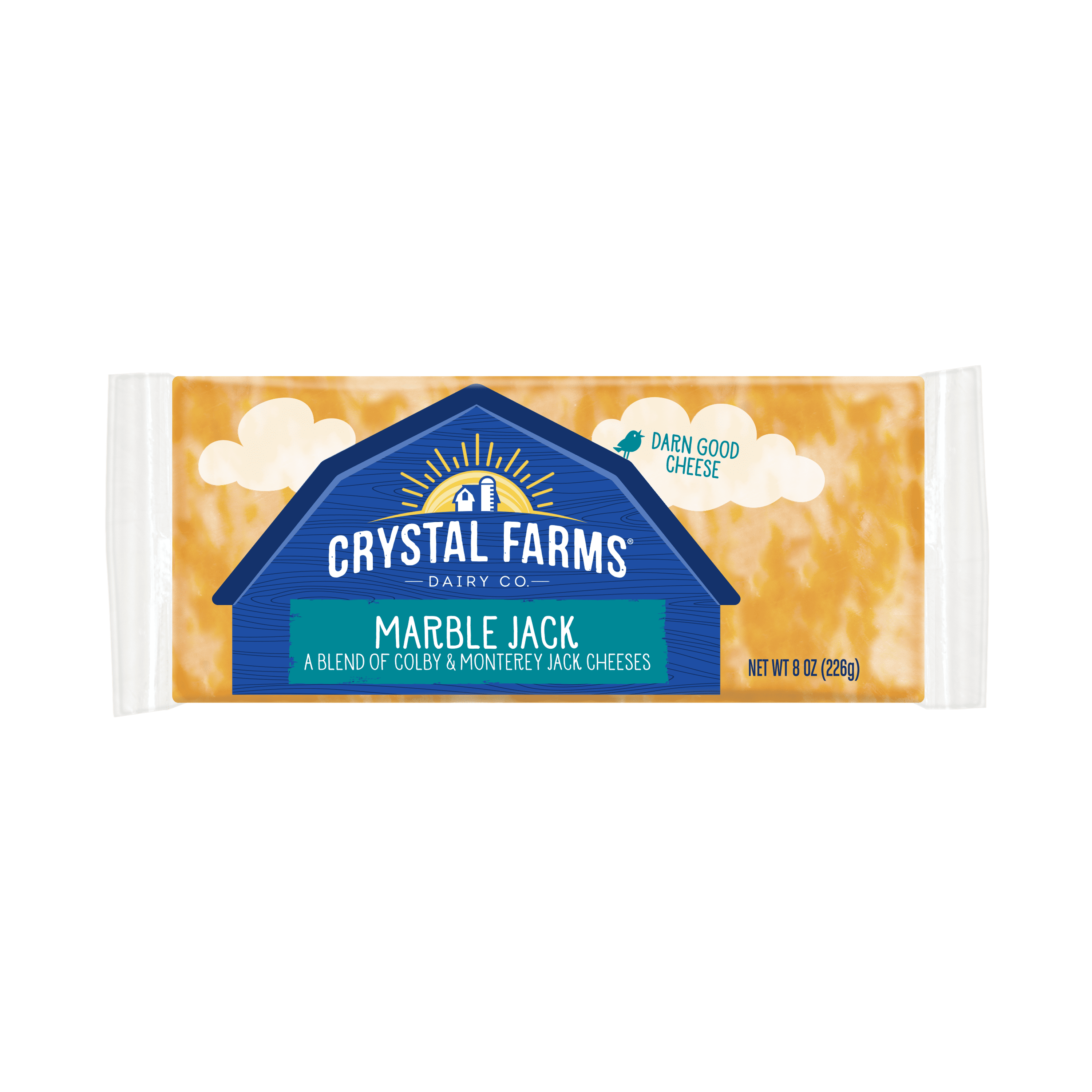 Crystal Farms Marble Jack Cheese, 8 Oz.