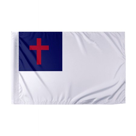 Promo Patriot's Christian Motorcycle Flag 6x9 inch - Polyester - Christianity Cross Bike Flag Jesus Church Flag - Without Pole