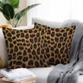 thumbnail image 2 of Throw Pillow Covers 18x18 Inch Set of 2, Leopard Waterproof Outdoor Pillow Covers, Brown Vintage Leopard Print Decorative Cushion Pillowcases for Couch, Sofa, Bed, Garden, Patio, 2 of 9