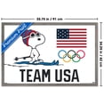 thumbnail image 3 of Team USA x Peanuts – Snoopy Cross-Country Skis Wall Poster, 22.375" x 34" Framed, 3 of 5