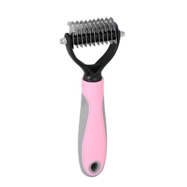 Mistaha Double-sided Pet Grooming Brush Pet Dematting Comb Undercoat Rake Shedding Brush for Pets Mats & Tangles Removing