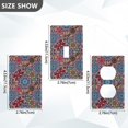 thumbnail image 7 of Yayeee Toggle Light Switch Wall Plate 1-Gang 4.5"x2.7" Home Decorative Outlet Cover, Colorful Mandala Pattern, 7 of 7