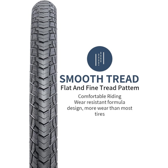 YUNSCM 2-PCS 700C Bike Tires 700x45C 28x1.75 (47-622) and 700C Heavy Duty Bike Tubes with 2 Rim Strips