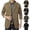 Army Green, variant on Men Notched Lapel Cotton Blazer Long Sleeve Button Front Utility Jacket Business Casual Sport Coat with Multi Pockets