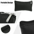thumbnail image 3 of Travel Makeup Bag Makeup Brush Holder Cosmetics Storage Bag Portable Light Black PU Leather L Size, 3 of 7
