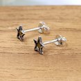 thumbnail image 4 of Pretty Star Of David Stud Earring Geometric Star Birthday Gift Lovely Minimalist Handmade Studs with Pushback 925 Sterling Silver, 4 of 5