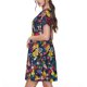 thumbnail image 2 of Easygdp Rock Music para Vestido Transpirable de Mujer, Vestido Suelto de Manga Corta con Pliegues y Bolsillos para el Verano, 2 of 6