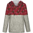 thumbnail image 4 of Sudadera con capucha para mujer con estampado de manga larga informal suelta para Navidad Fridja  fksj3675, 4 of 4