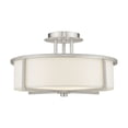 thumbnail image 4 of Livex Lighting Wesley Ceiling Mount in Brushed Nickel, 4 of 10