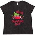 thumbnail image 3 of Inktastic Merry Christmas Ya'll with Red Car and Tree Women's Plus Size T-Shirt, 3 of 5