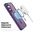 thumbnail image 6 of Galaxy S24 FE 5G Case,Magnetic Phone Case with MagSafe for Samsung Galaxy S24 FE 6.7",Takfox [Frosted] Shockproof Case Matte Hard Plastic & Silicone Rubber Full Body Bumper Protection Cover,Purple, 6 of 9