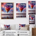 thumbnail image 4 of Designart "Horizon Beyond Orange Hot Air Balloon Adventure IV" Hot Air Balloon Floater Framed Canvas Art Print, 4 of 7