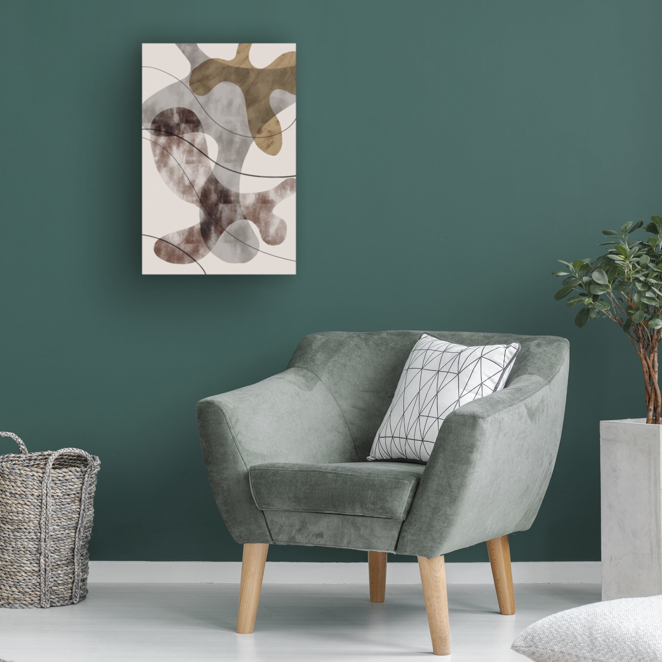 Canvas Wall Art - Pictufy Studio Ii 'Brown Seaweed' Wall Art for Living Room, Bedroom, or Office Décor by Trademark Fine Art - 22 x 32 Inches