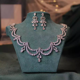 thumbnail image 2 of Collar nupcial, joyería de alta calidad, accesorios de vestido de circón de lujo ligero, conjunto de pendientes de joyería, adornos, 2 of 5