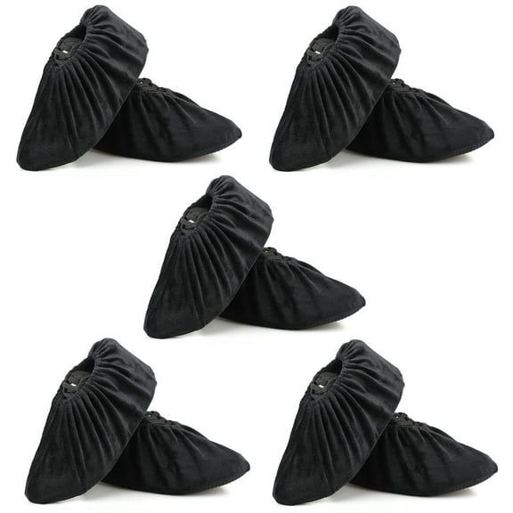 Non Slip Washable Reusable Shoe Covers For Indoors and Household Thickened Boot Covers,Fits up for 5.5~10 Size (5 Pairs Standard)