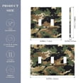 thumbnail image 3 of Haosy Light Switch Cover Plate 2 Gang Electrical Outlet Covers Green Brown Camouflage Decorate Wall Plate 4.56”x4.48”, 3 of 8