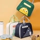 thumbnail image 4 of Una linda bolsa de almuerzo de dibujos animados abierta lateralmente a los estudiantes para trabajar con una bolsa aislante de arroz individual, 4 of 5