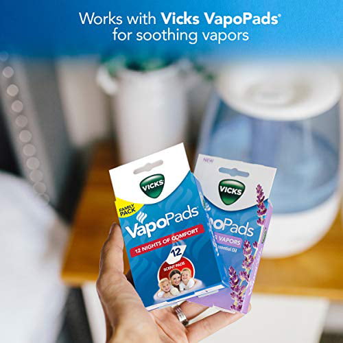 Vicks Soothing Menthol Vapors VapoPads 12 Pack for Humidifier