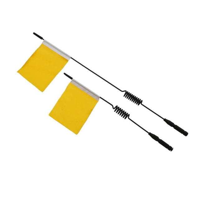 Vogacara Modelo de coche, banderas de señal de Metal con poste, piezas de decoración de modificación DIY, reemplazo de accesorio de escalada Kits de construcción modelo Amarillo 2 шт./компл.