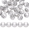 thumbnail image 1 of 25-Pack Cuentas de Pelotas Deportivas 12mm Redondas Blancas de Goma para Manualidades/ Pulsera/ Collar, 1 of 7