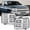 Clear lens Chrome Housing Clear Reflector, variant on CROSSDESIGN LED DRL Tube Projector Headlights Fit for Chevy Silverado 1500 2500 2007-2013 Headlamps